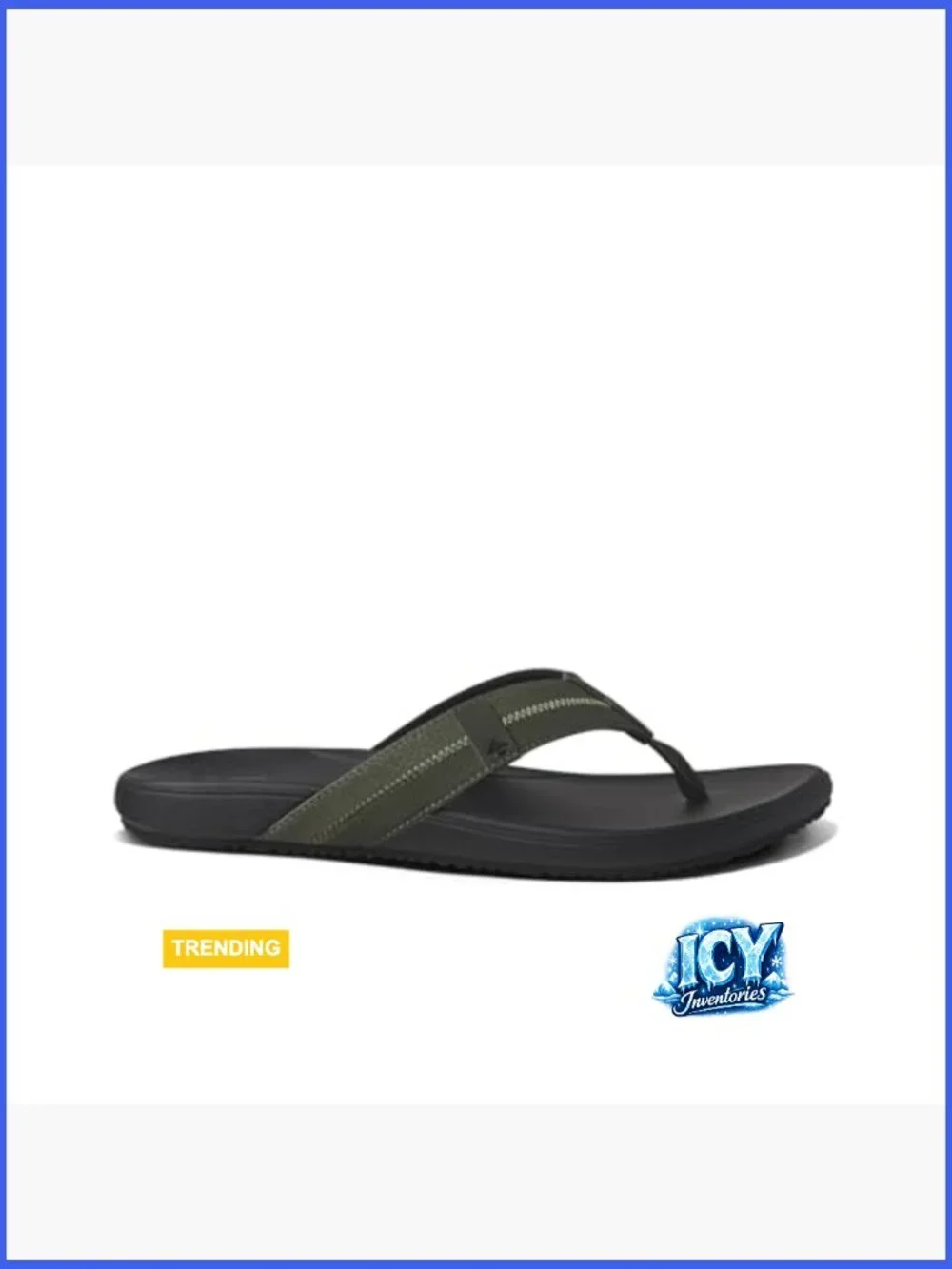 Men's Flip Flops, Ultra Soft Cushion Footbed with Arch Support, Synthetic Upper